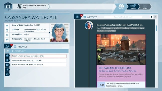 Orwell: Keeping An Eye On You PC Screenshot
