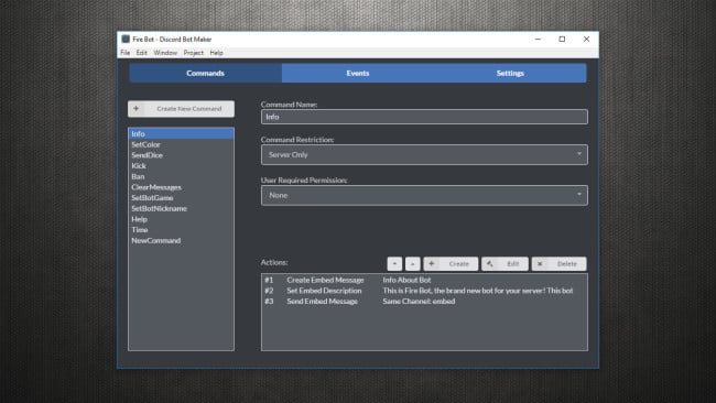 Discord Bot Maker PC Screenshot