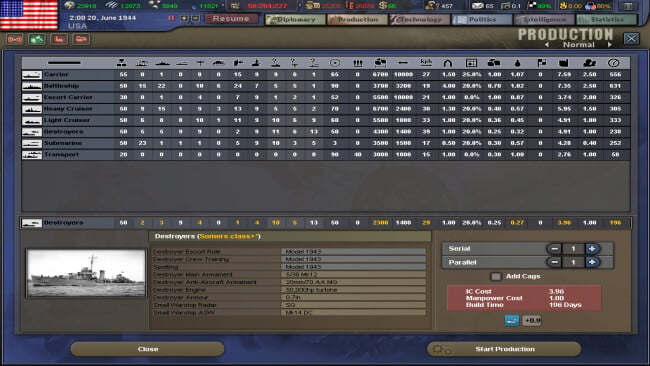 Hearts of Iron III PC Screenshot