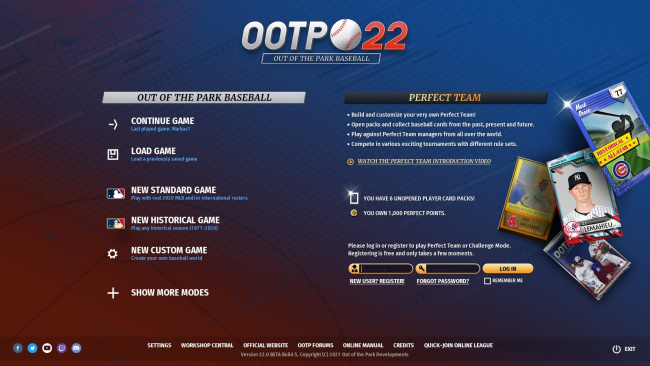 Out Of The Park Baseball PC Screenshot