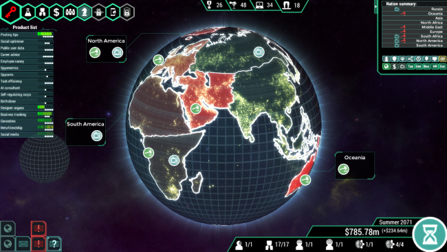 Spinnortality | Cyberpunk Management Sim PC Screenshot