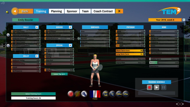 Tennis Elbow Manager PC Screenshot
