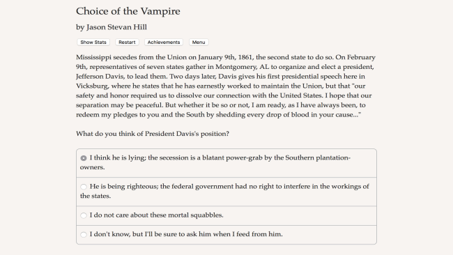 Choice of the Vampire PC Screenshot