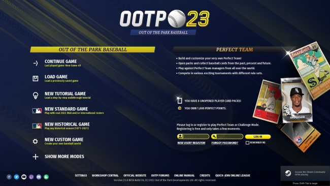 Out of the Park Baseball PC Screenshot