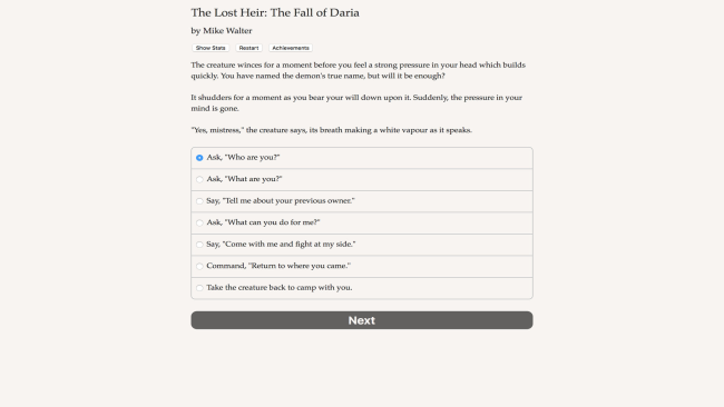 The Lost Heir: The Fall Of Daria PC Screenshot