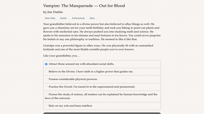 Vampire: The Masquerade — Out for Blood PC Screenshot