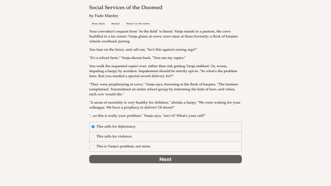 Social Services Of The Doomed PC Screenshot