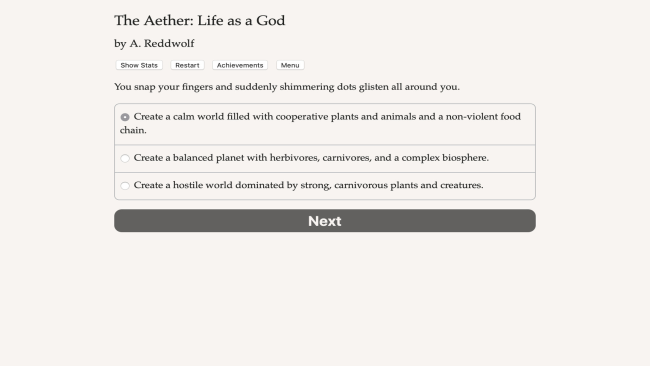 The Aether: Life As A God PC Screenshot