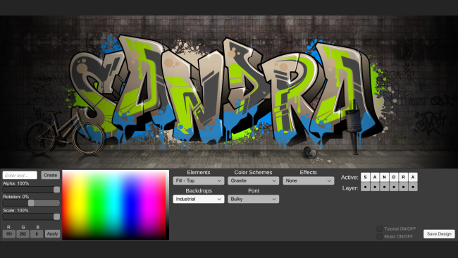 The Graffiti Creator PC Screenshot