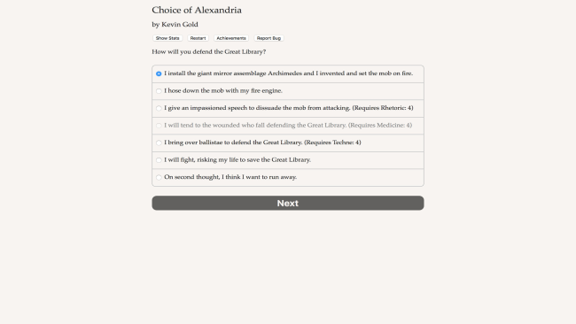 Choice Of Alexandria PC Screenshot