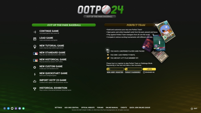 Out of the Park Baseball PC Screenshot