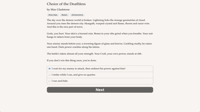 Choice of the Deathless PC Screenshot