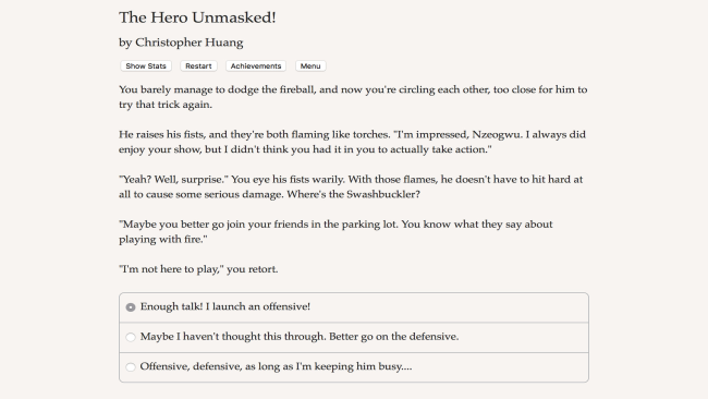 The Hero Unmasked! PC Screenshot
