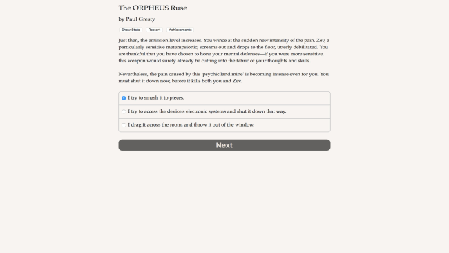 The ORPHEUS Ruse PC Screenshot