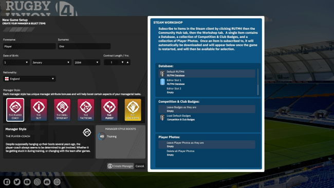 Rugby Union Team Manager PC Screenshot