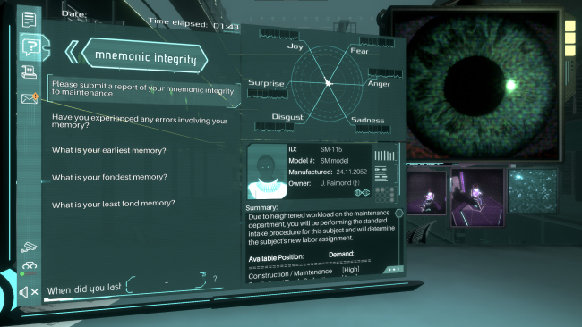 Silicon Dreams | cyberpunk interrogationFree Download PC Screenshot
