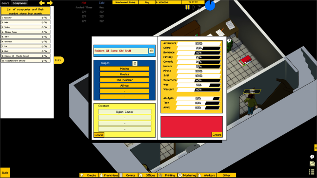 Comic Company Manager PC Screenshot