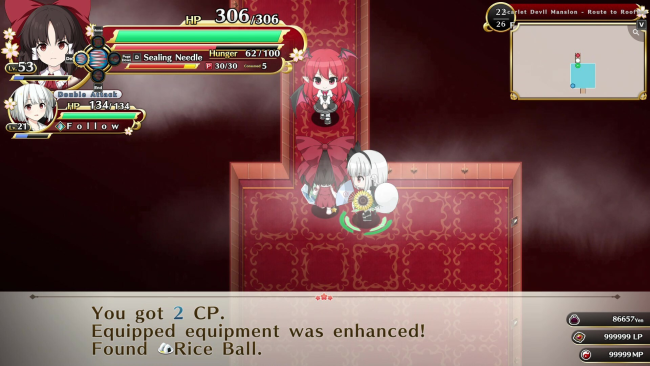 Touhou Genso Wanderer -FORESIGHT- PC Screenshot