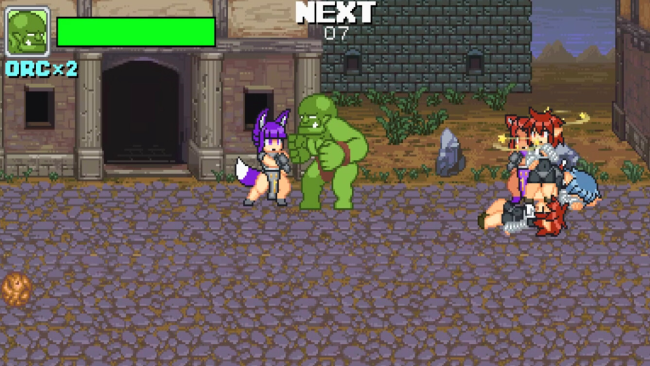 Monster Girl Conquest Records Battle Orc PC Screenshot