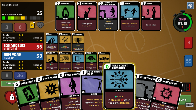 Clutchtime: Basketball Deckbuilder PC Screenshot