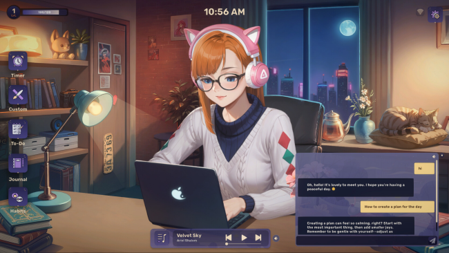 Lo-Fi Girl: AI Assistant PC Screenshot
