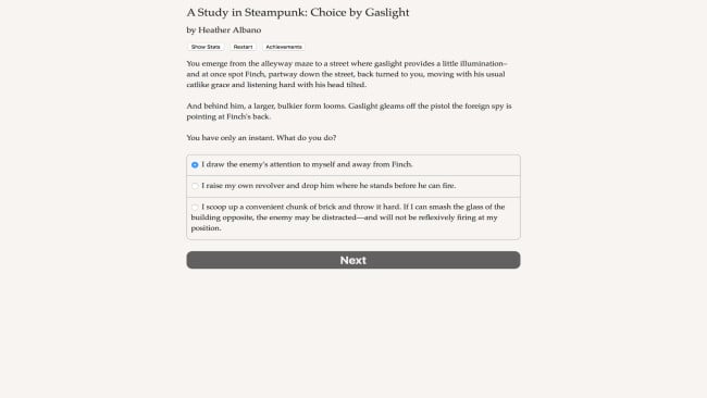 A Study in Steampunk: Choice by Gaslight PC Screenshot