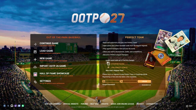 Out of the Park Baseball PC Screenshot
