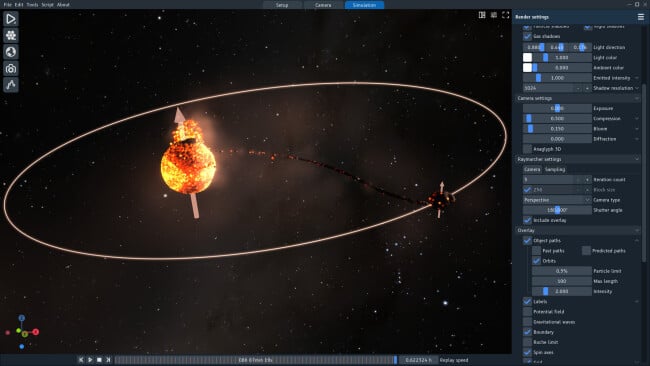 SpaceSim – Astrophysical Simulation Software PC Screenshot