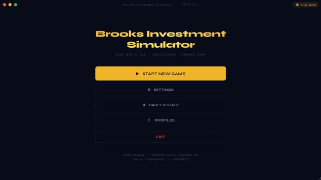 Brooks Investment Simulator PC Screenshot