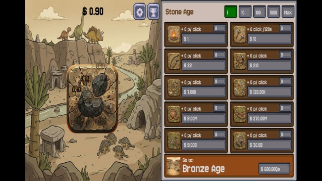 Stone to Silicon – Idle Clicker PC Screenshot