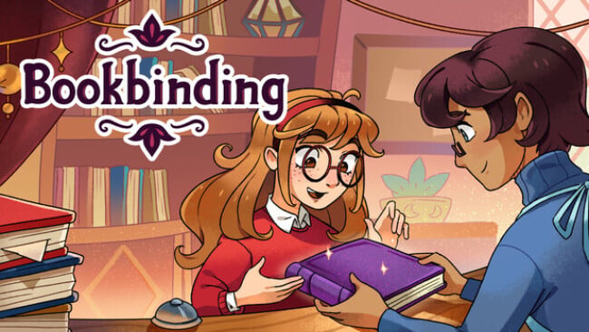 Bookbinding – Dark Cozy Sim Cover Art