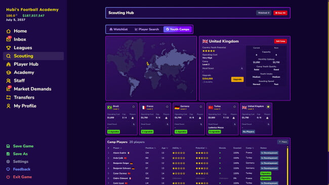 Football Academy Manager PC Screenshot