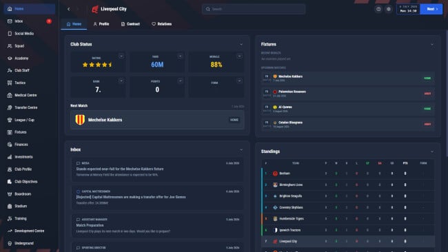 Pro Soccer Manager PC Screenshot
