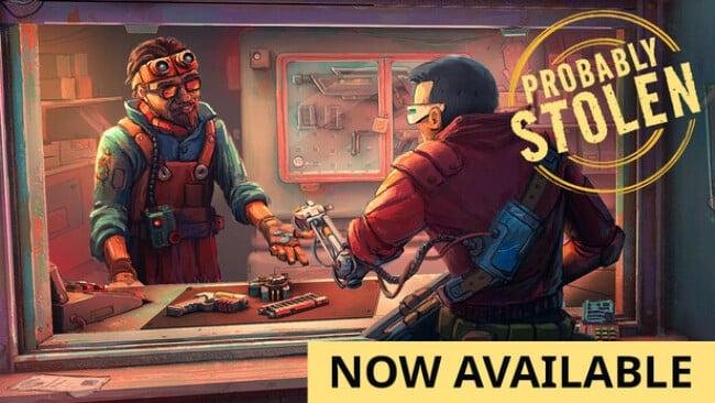 Probably Stolen – Cyberpunk Shopkeeper Sim Cover Art
