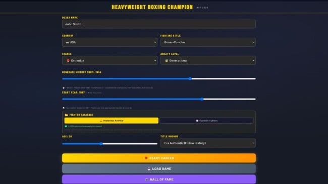 Sim: Heavyweight Boxing Champion PC Screenshot